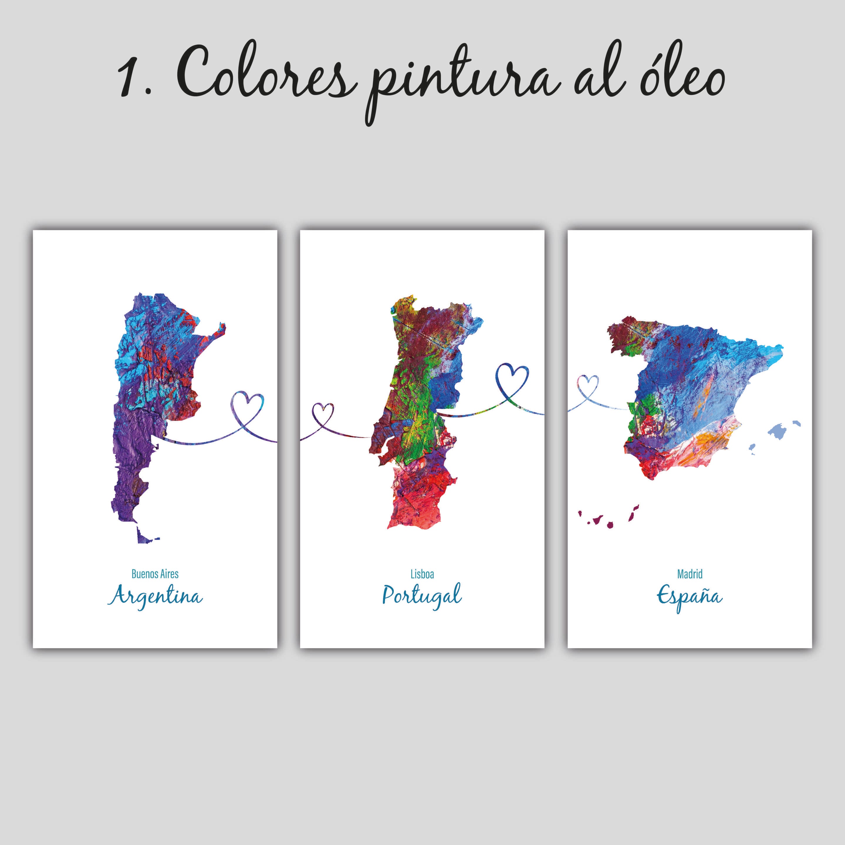 cuadros personalizados mapas de países