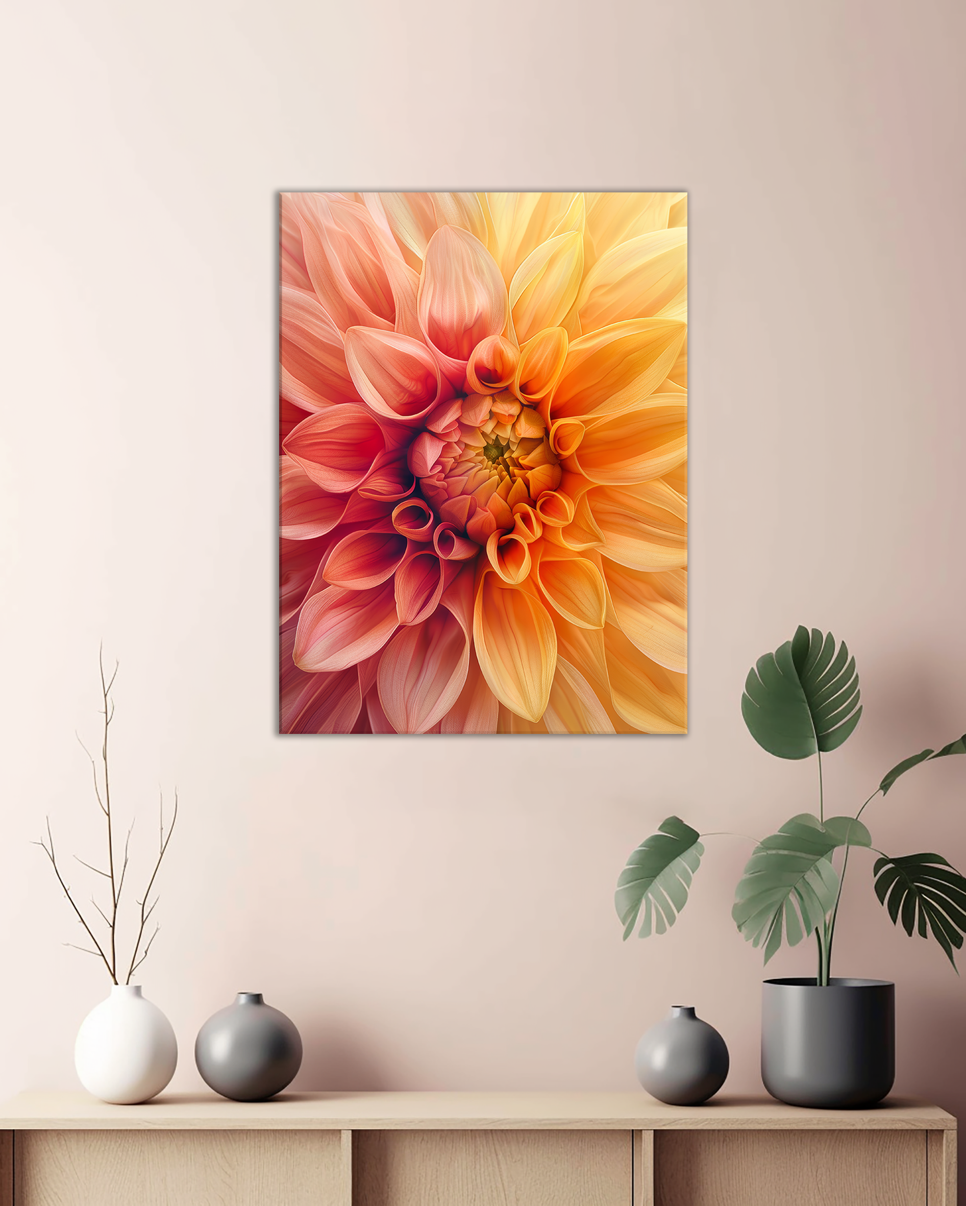 Cuadro Flor Naranja Amarilla