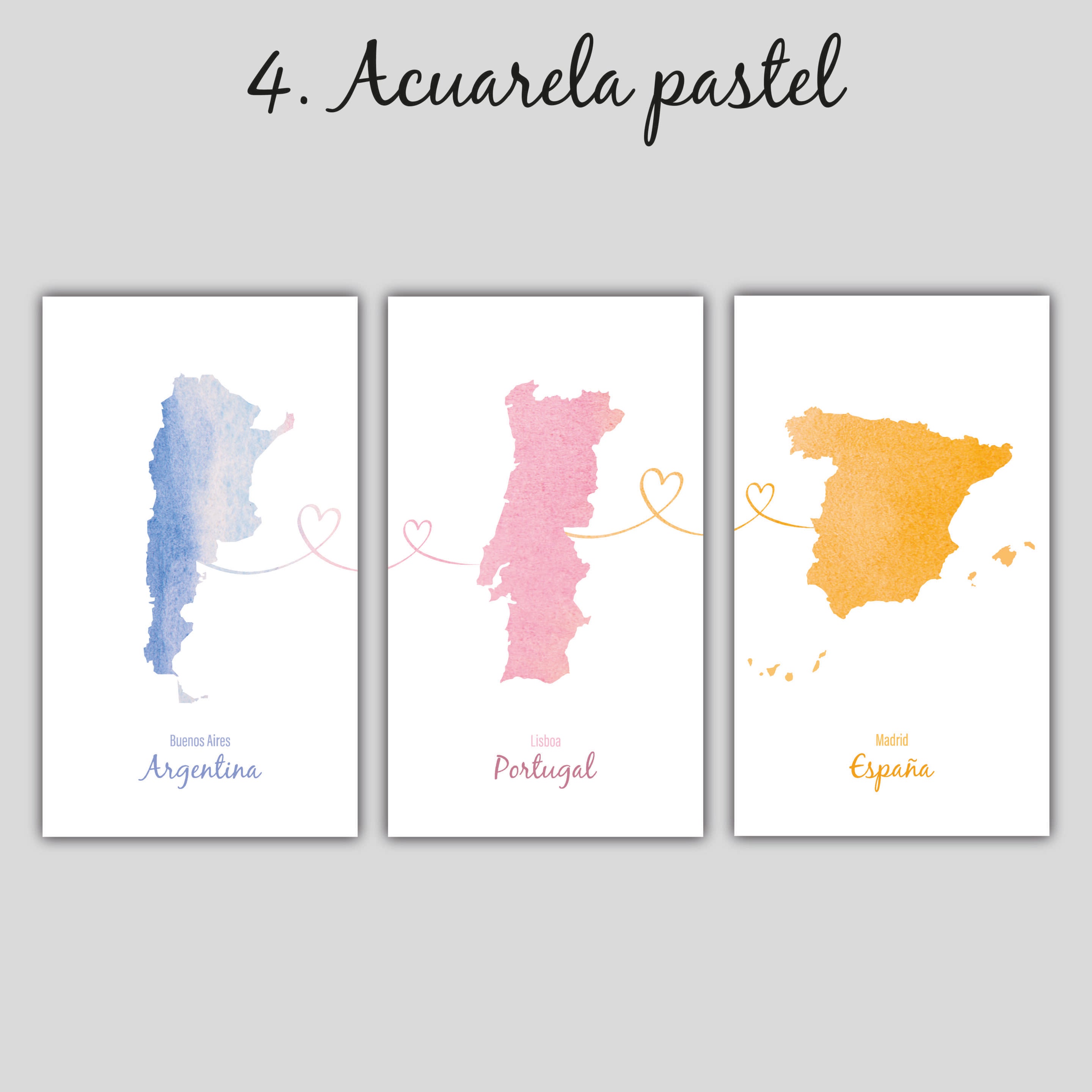 cuadros personalizados mapas de países