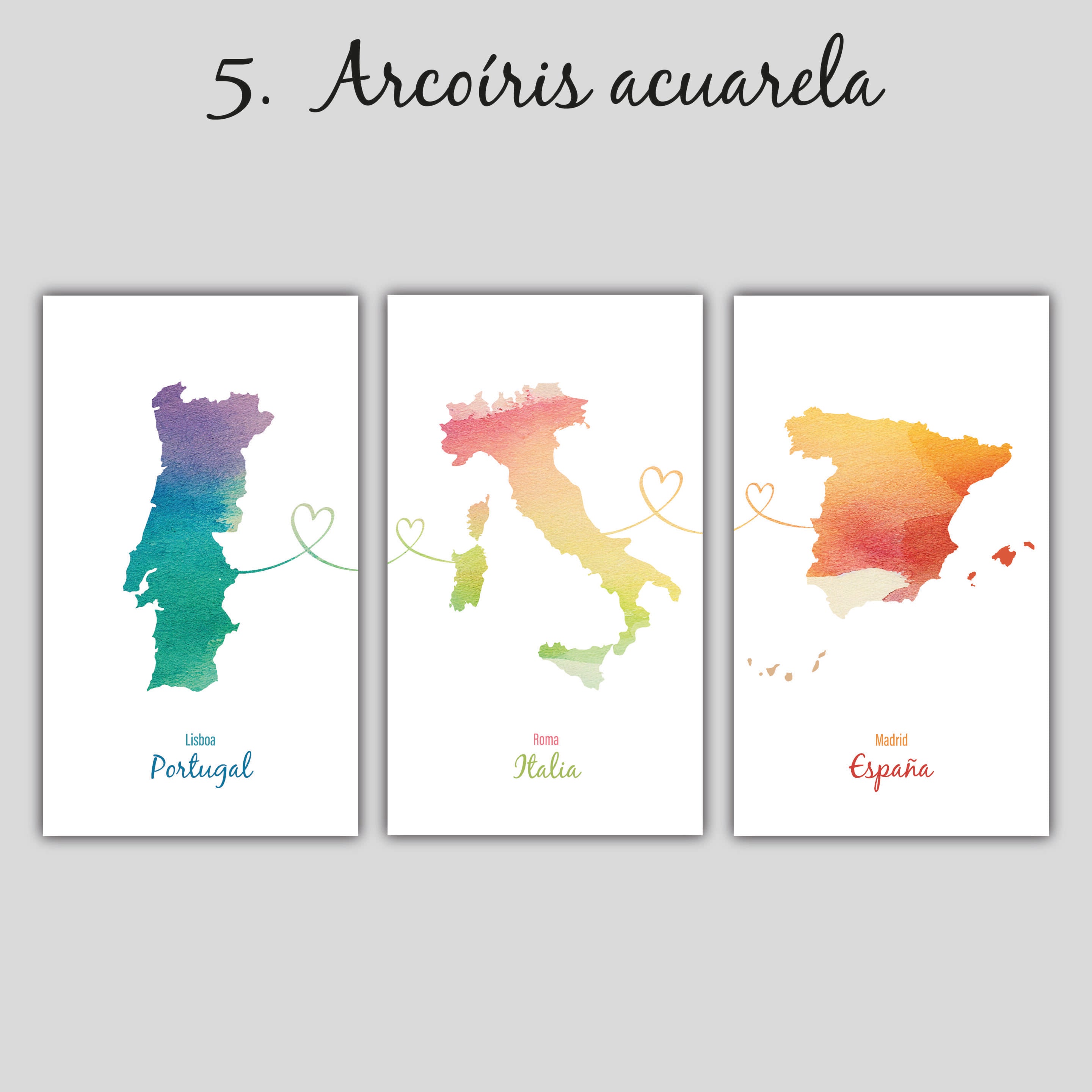 cuadros personalizados mapas de países