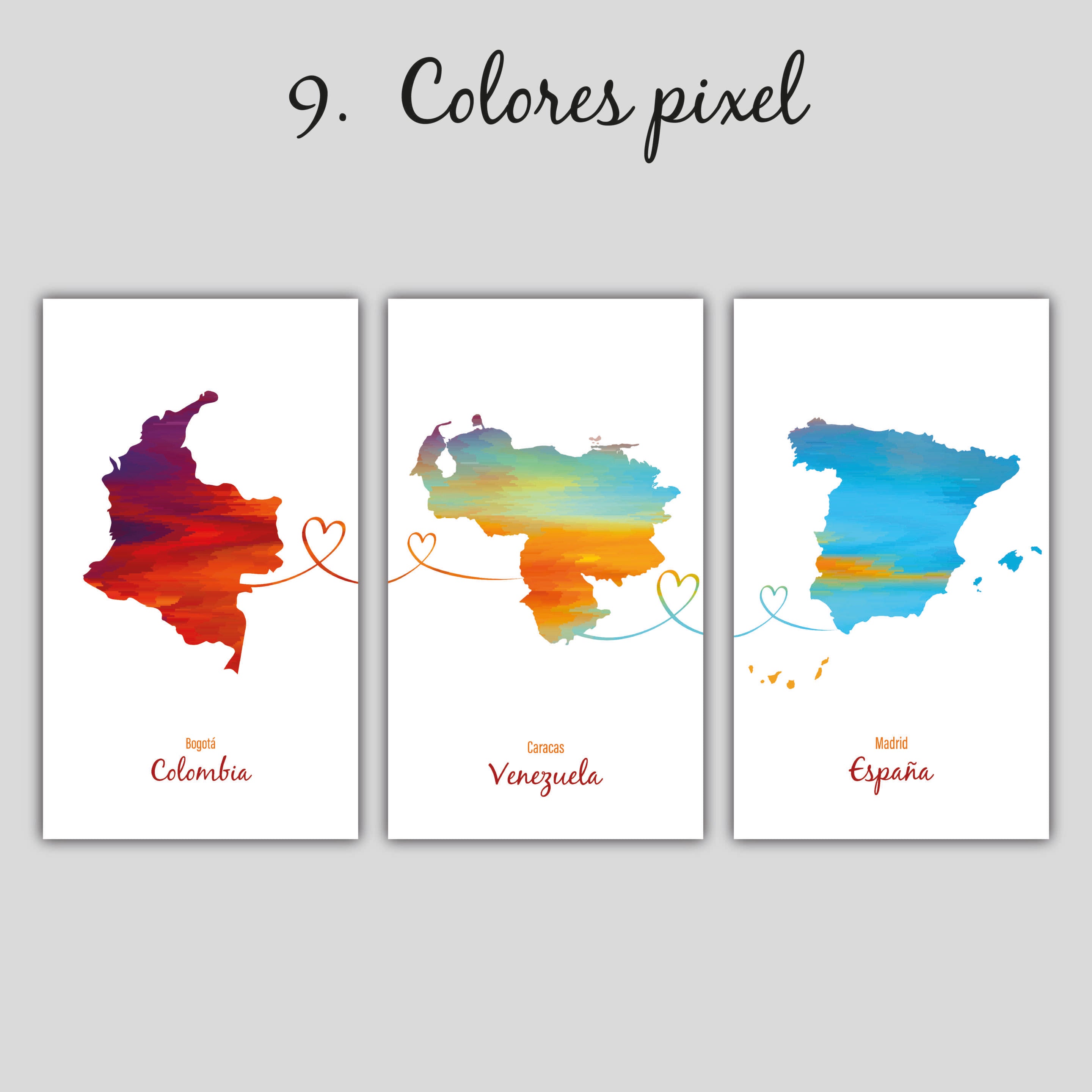 cuadros personalizados mapas de países