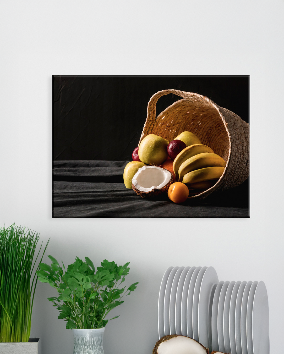 Cuadro decorativo de frutas tropicales