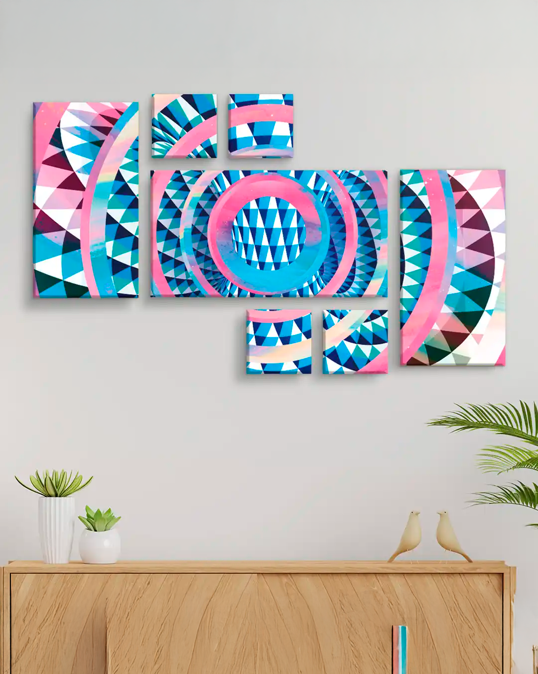 Set de 7 Cuadros con Arte Abstracto
