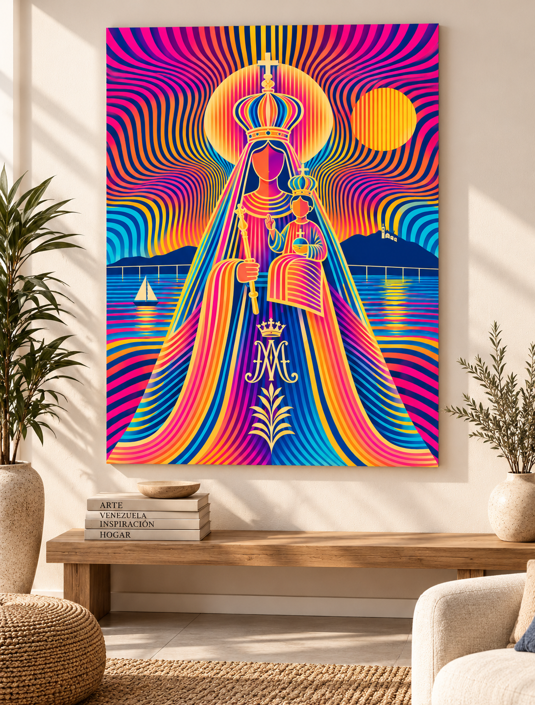 Cuadro Virgen del Valle en Arte Cinético – Venezuela