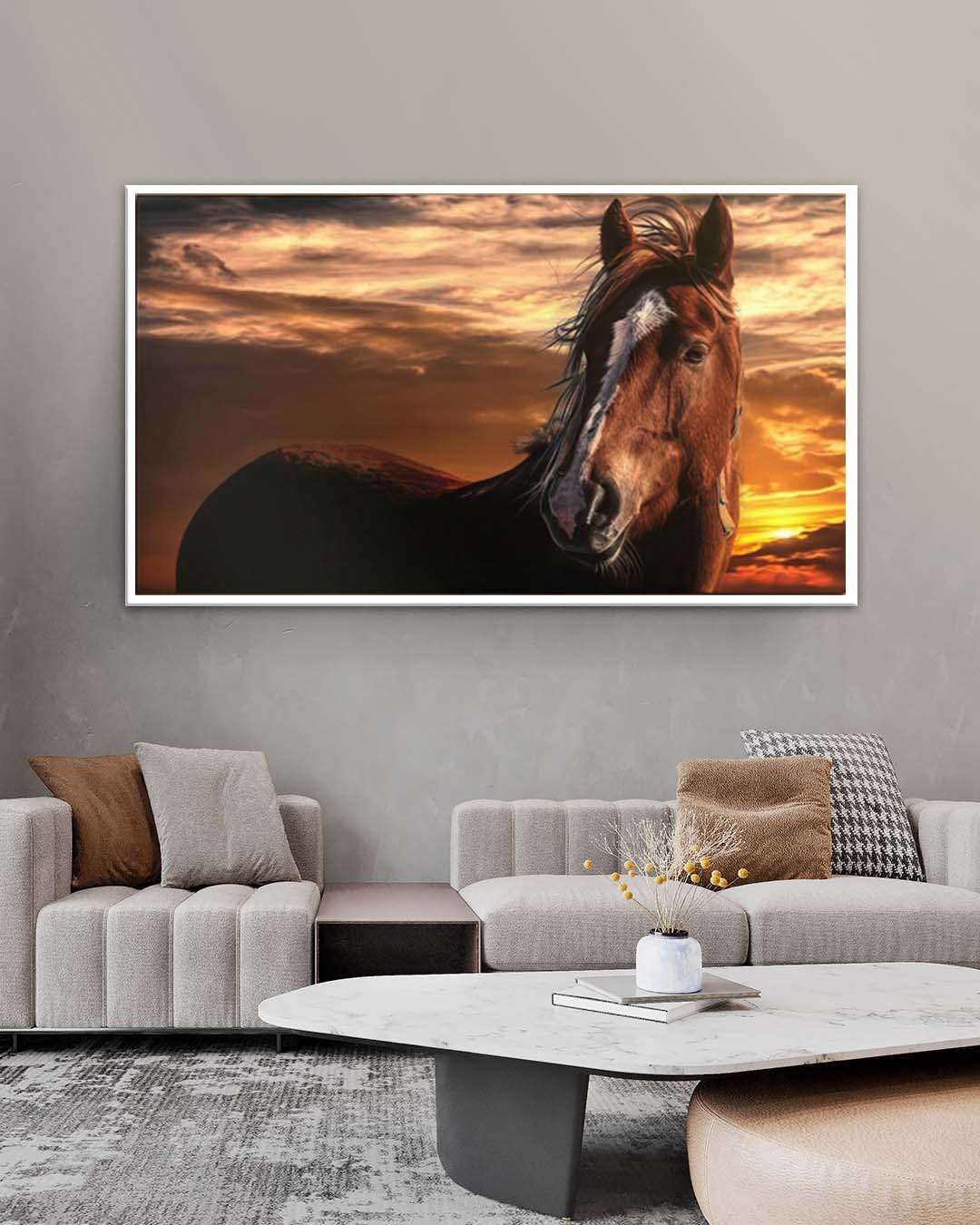 Cuadro panorámico Retrato de un Caballo