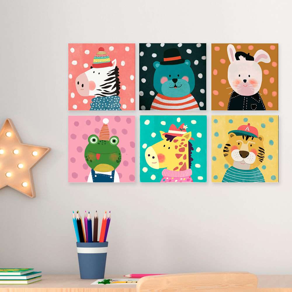 Canvas con animalitos María Bullón