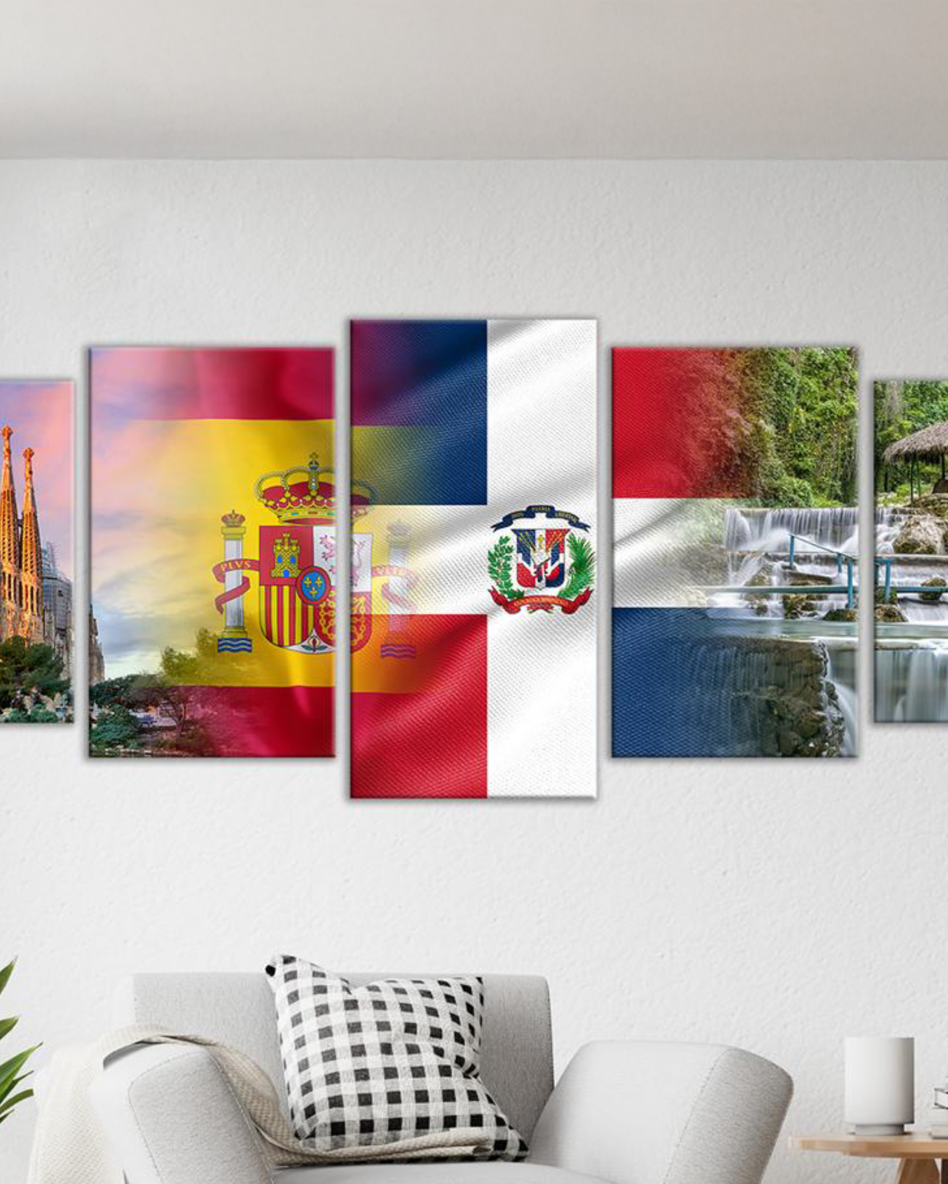 Cuadro España y República Dominicana – Unión Cultural en Lienzo Decorativo