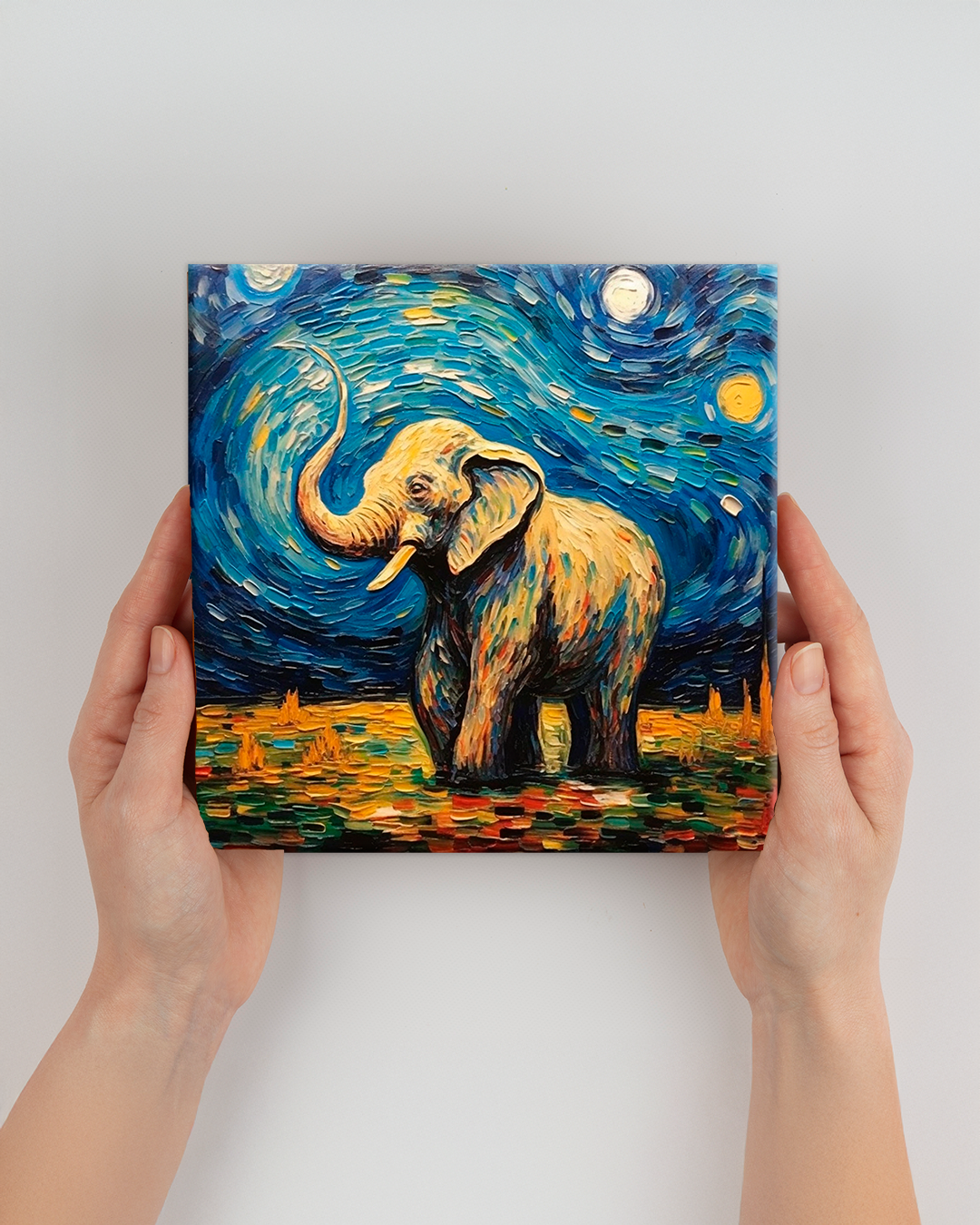 Elefante estilo Van Gogh