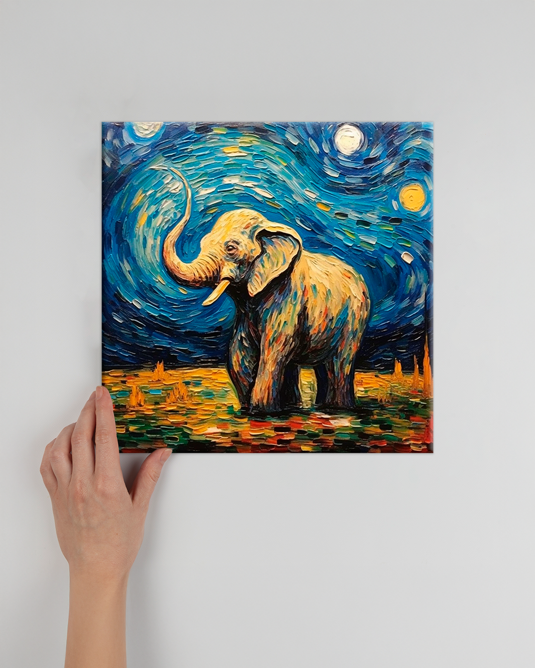 Elefante estilo Van Gogh