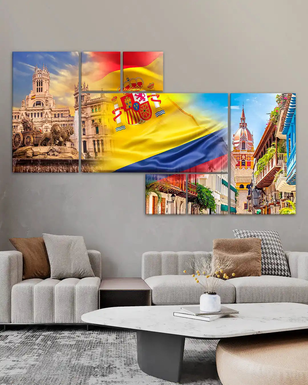 Fusion paisajes España y Colombia