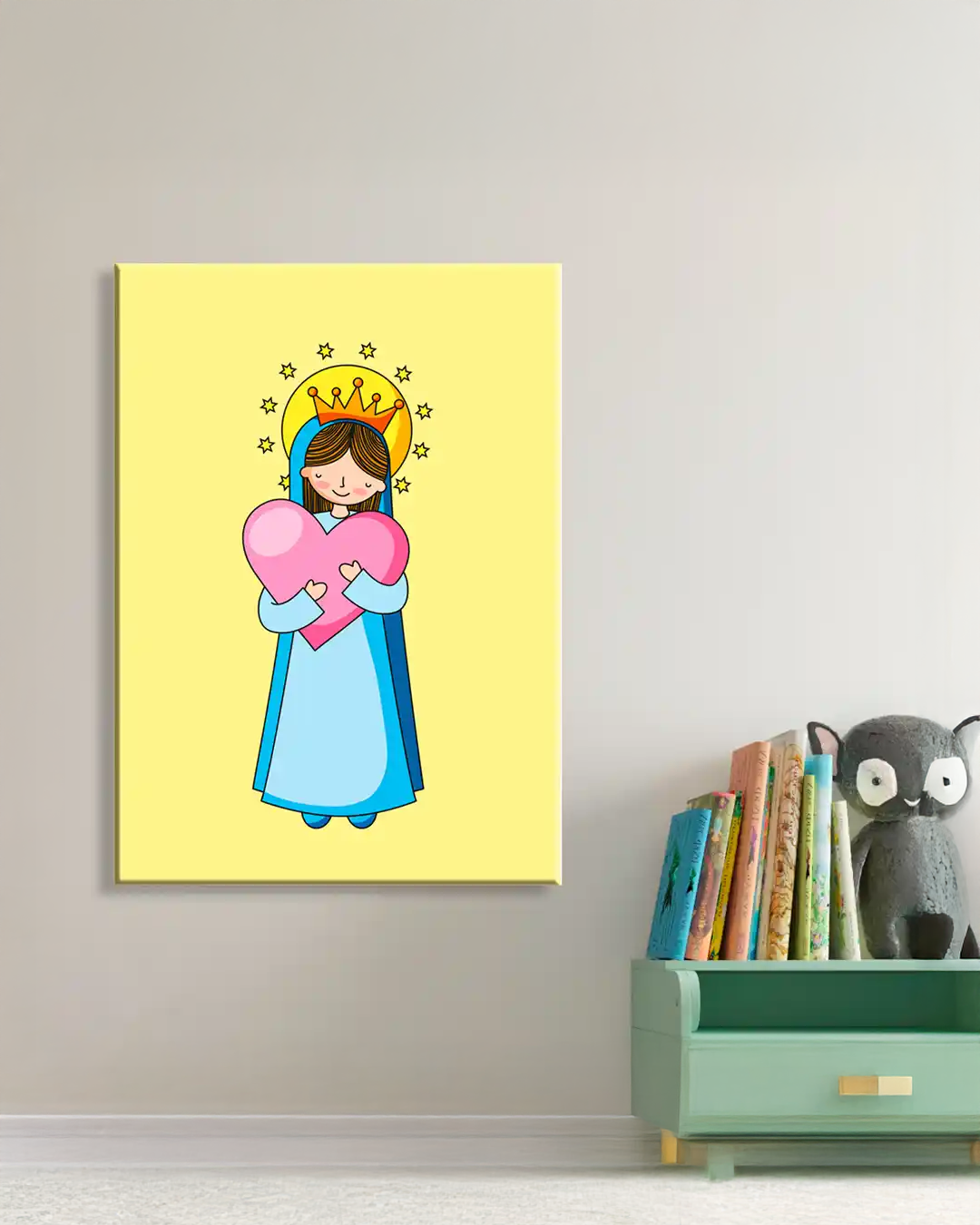 Cuadro Retrato Virgen María para Habitación Infantil