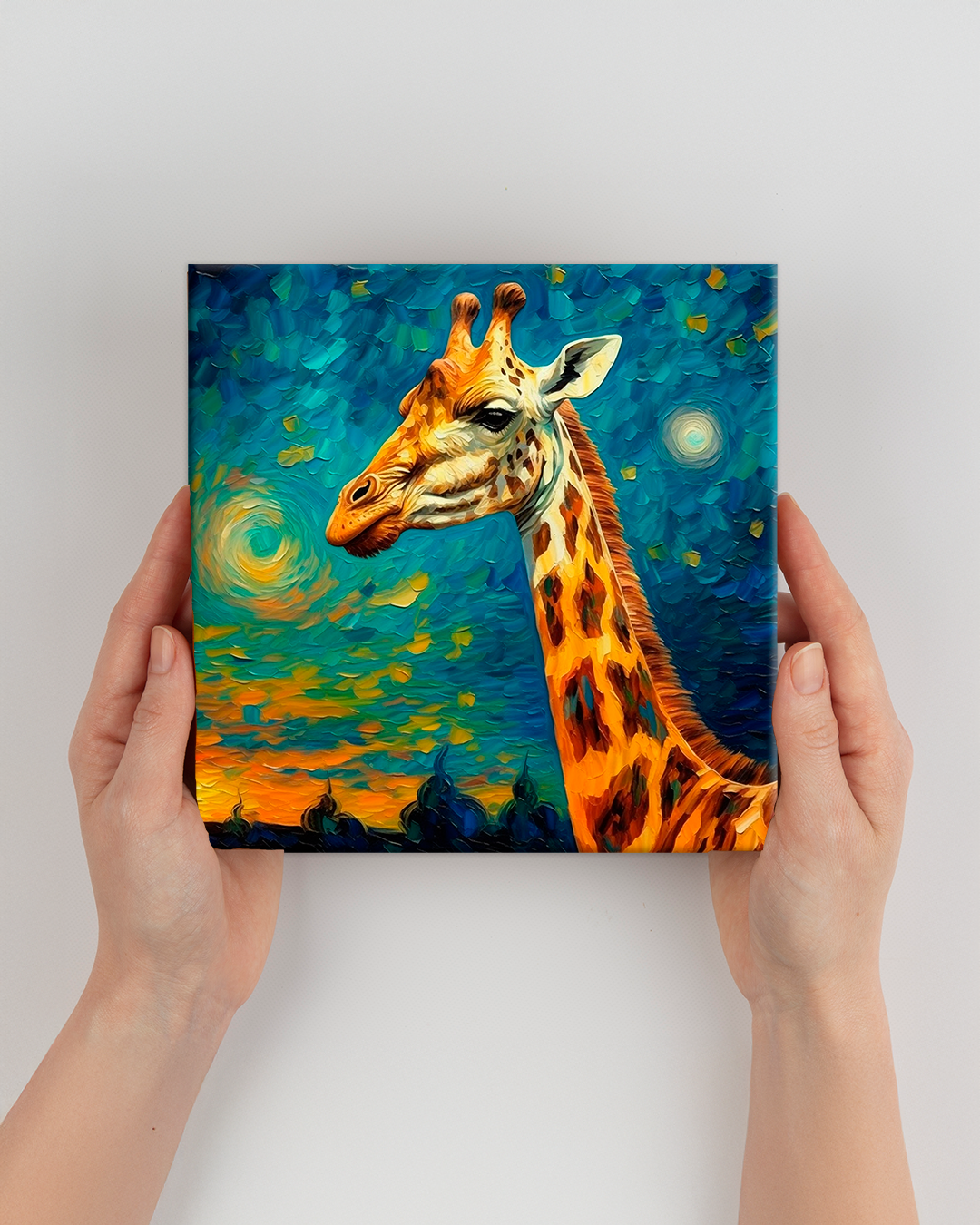 Jirafa estilo Van Gogh