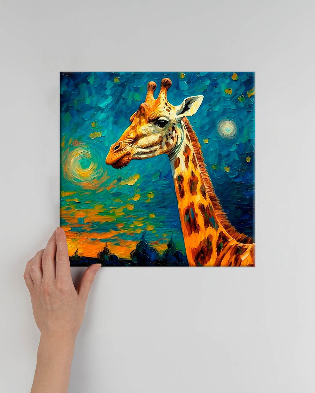 Jirafa estilo Van Gogh