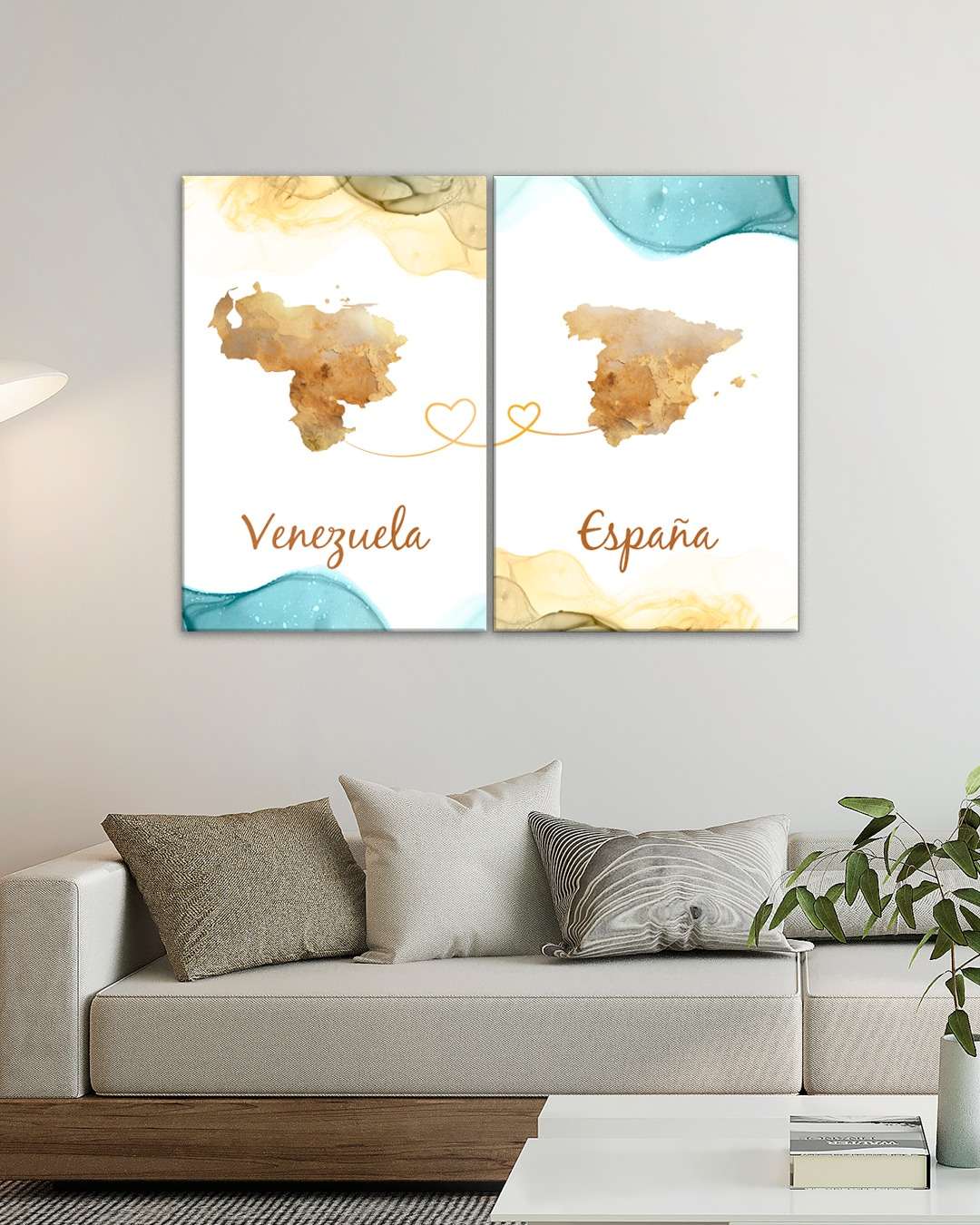 Mapa Paises Venezuela y España