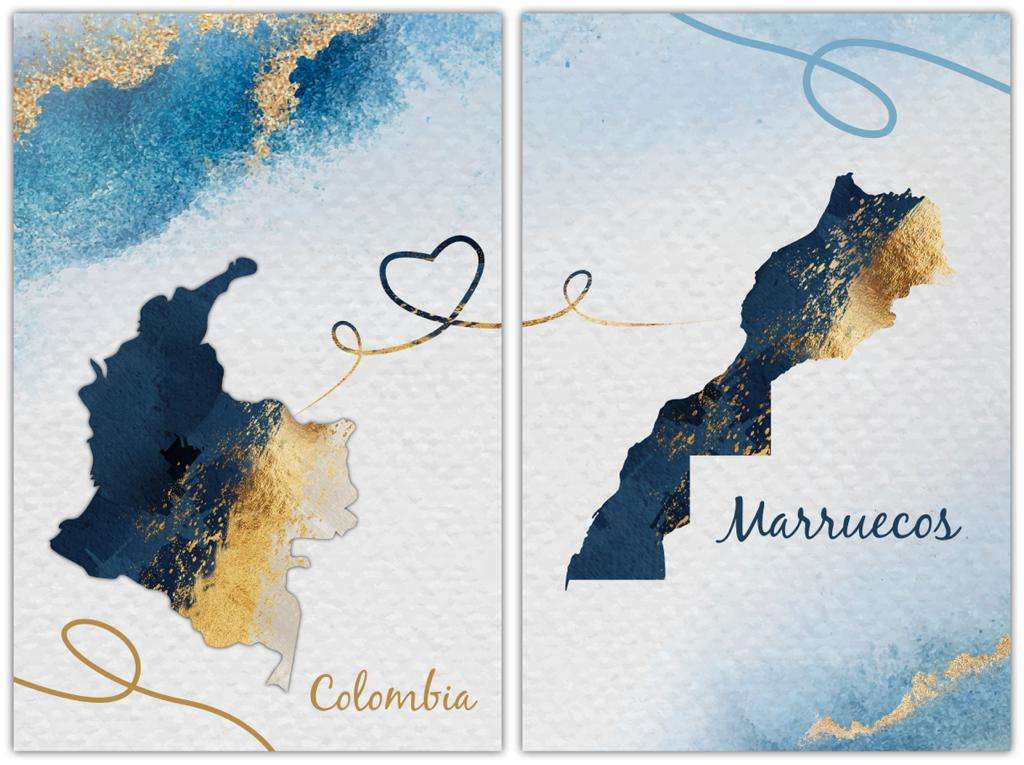 Mapa paises azules 1