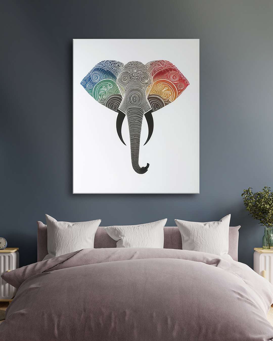 Elefante multicolor