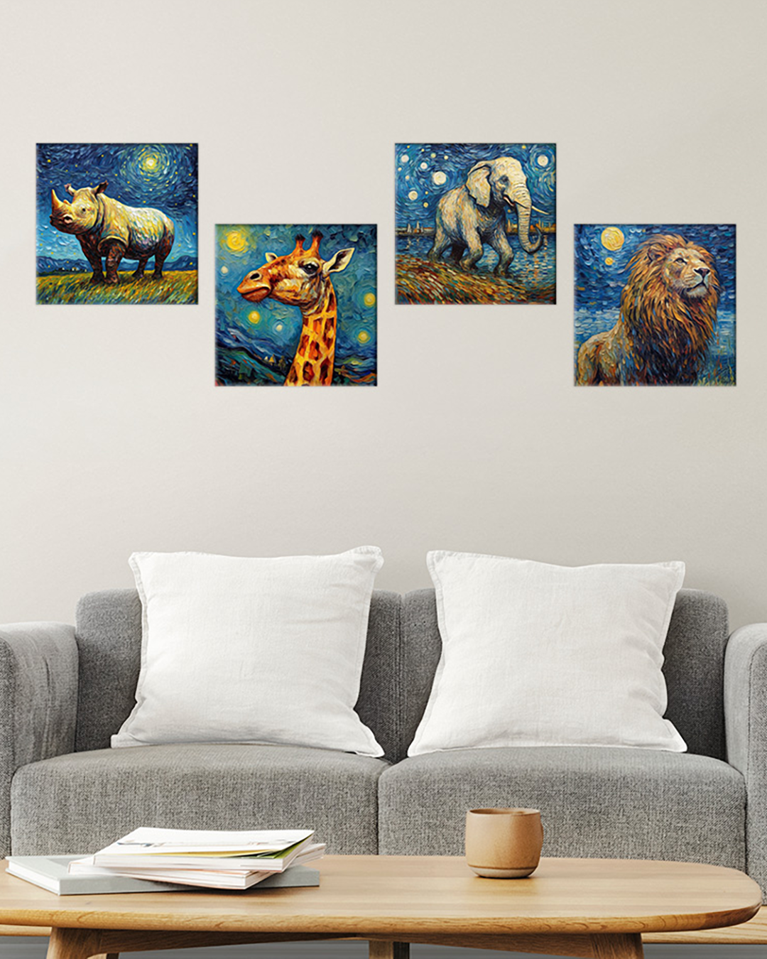 Elefante estilo Van Gogh