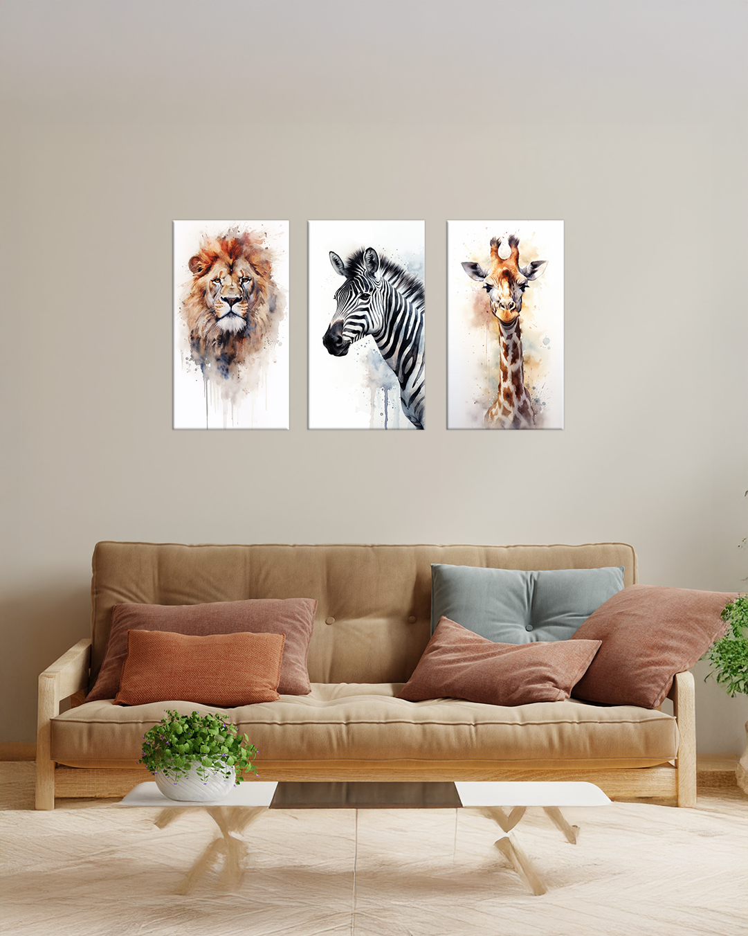 Cuadros Ilustración Animales de África