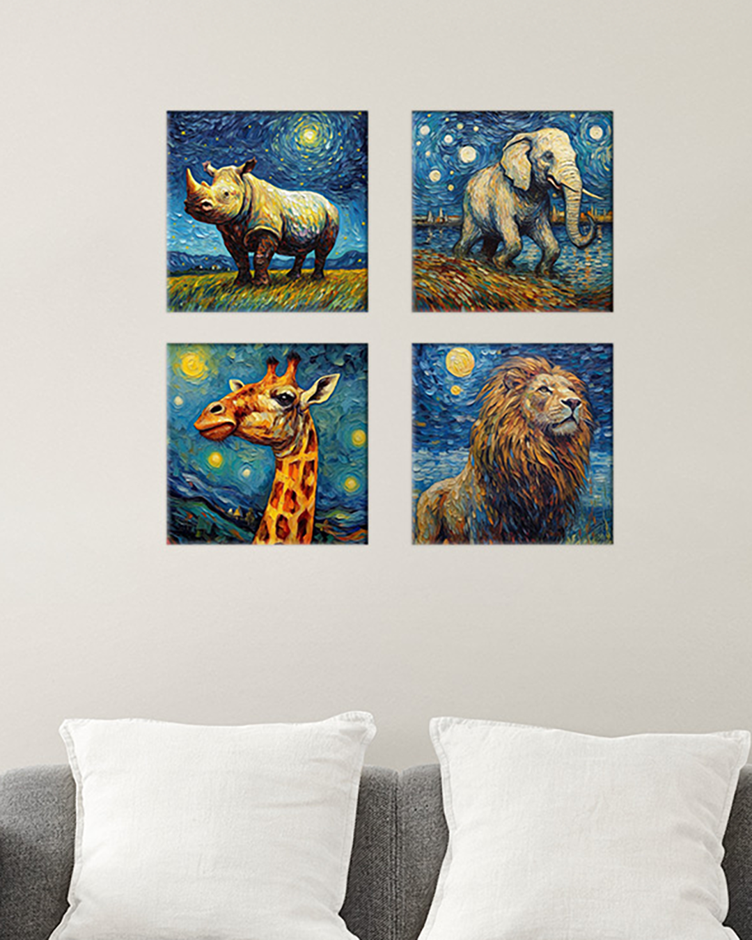 Elefante estilo Van Gogh