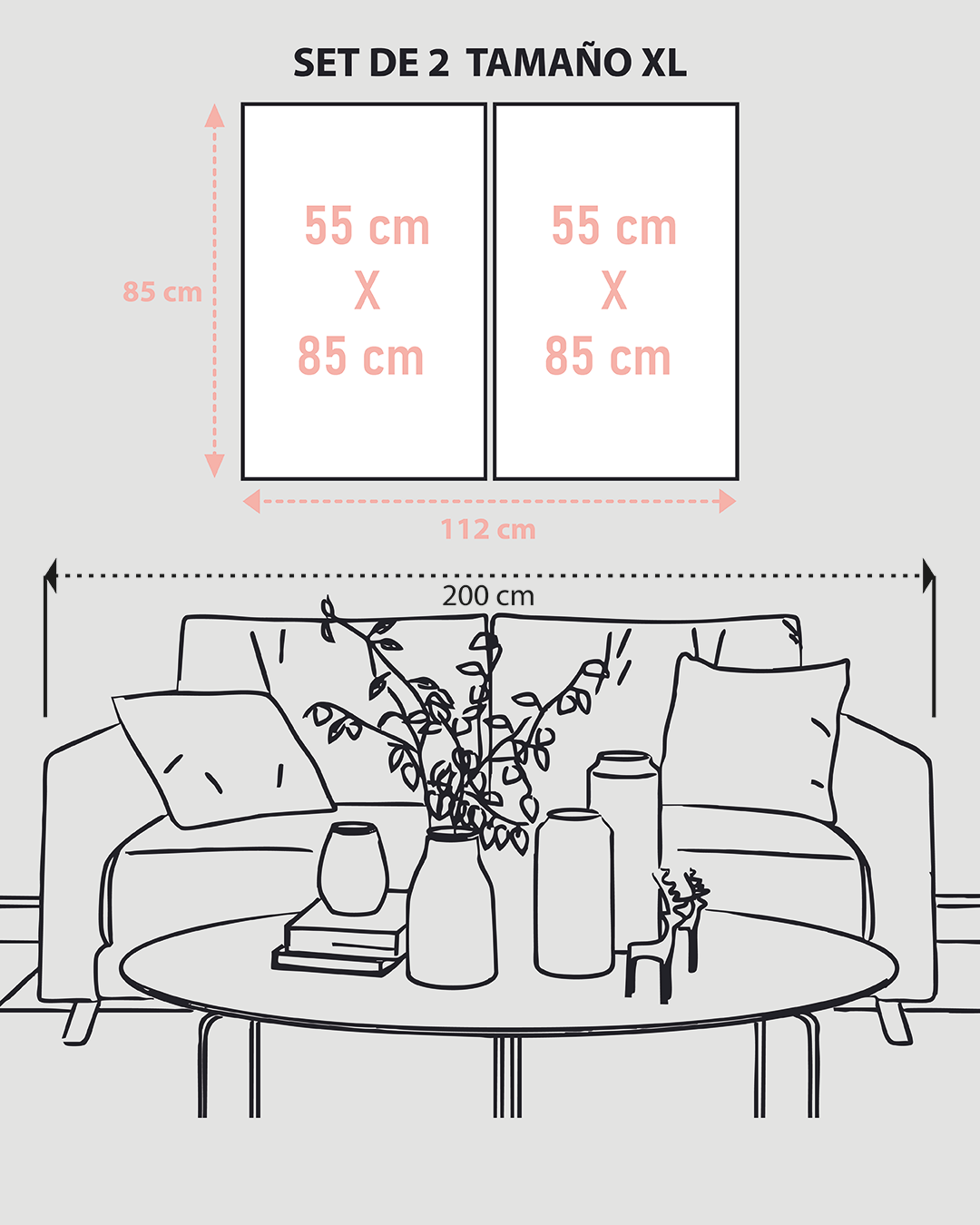 Cuadro decorativo de luna creciente en tonos dorados y blancos