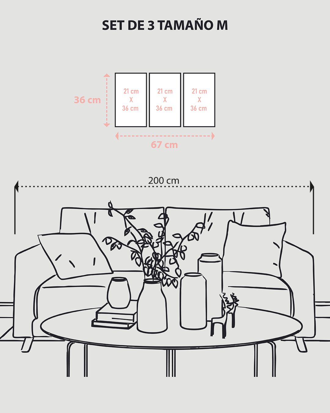 Cuadro Abstracto en Tonos Verdes con Motivos Botánicos, Decoración Moderna y Natural