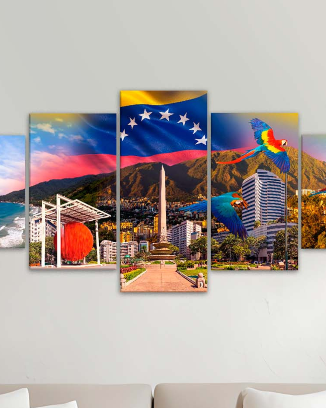 Cuadros con Paisajes de Venezuela, Caracas.