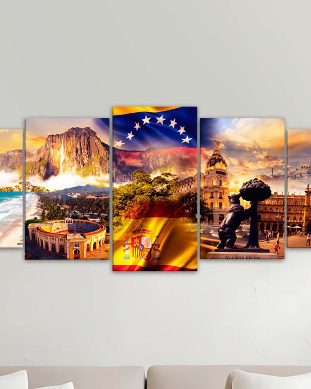 Cuadros Venezuela fusión de Paisajes De Caracas a Madrid