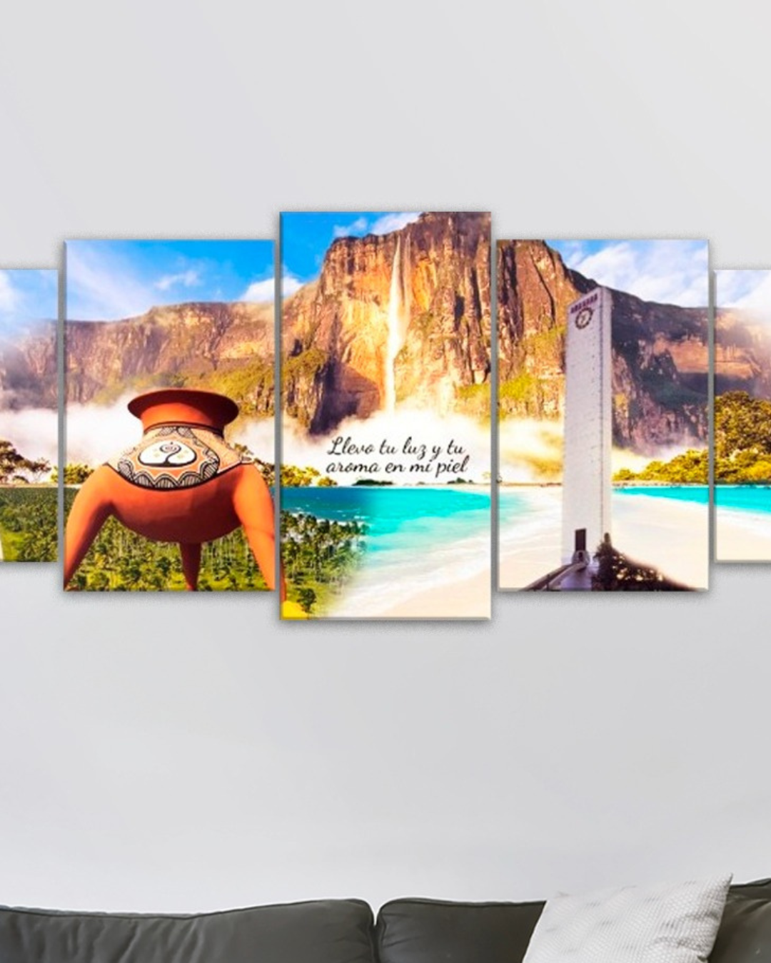 Set de 5 Cuadros con Paisajes Venezolanos