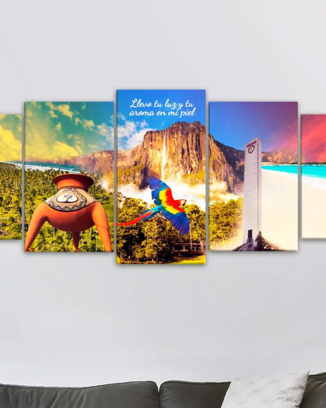 Set de 5 Cuadros con Paisajes de Venezuela