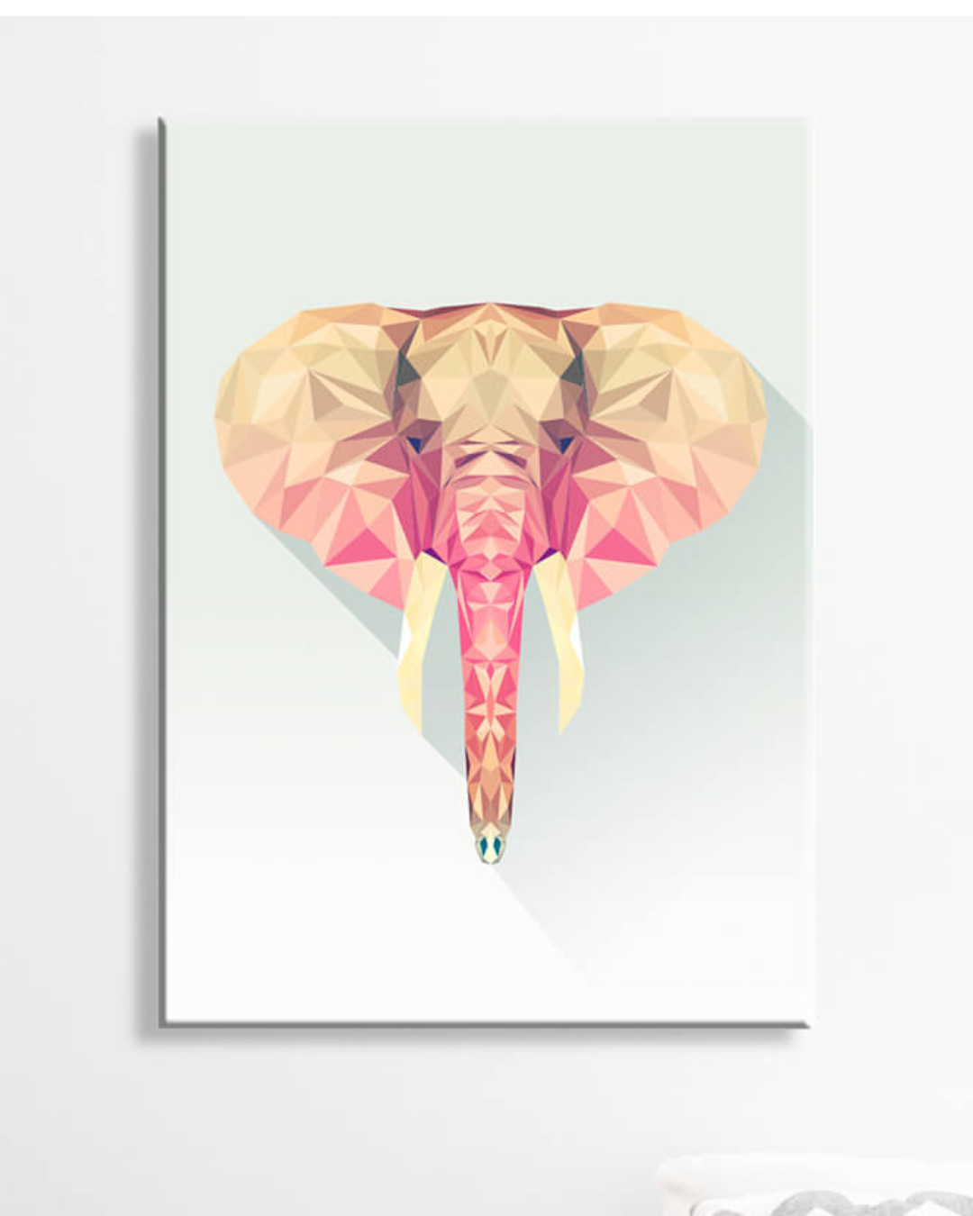 Cuadro retrato elefante vectorial
