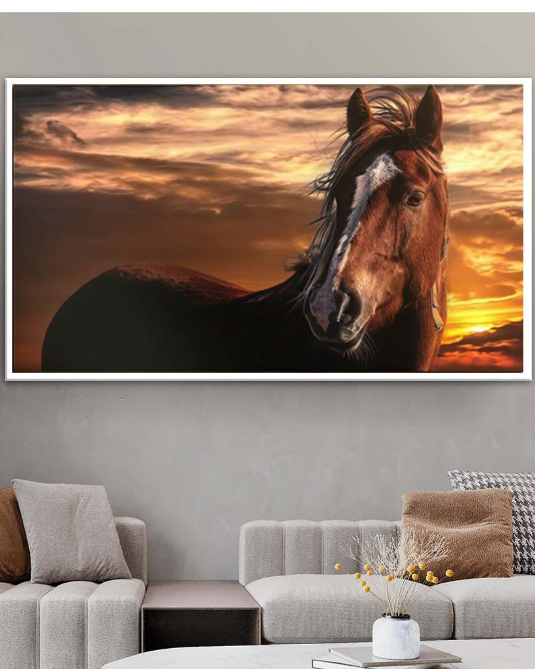 Cuadro panorámico Retrato de un Caballo