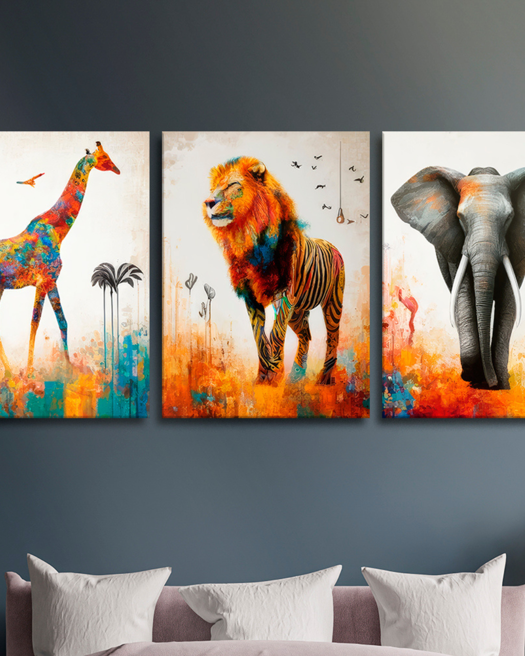 Cantos de Color Jirafa, León y Elefante