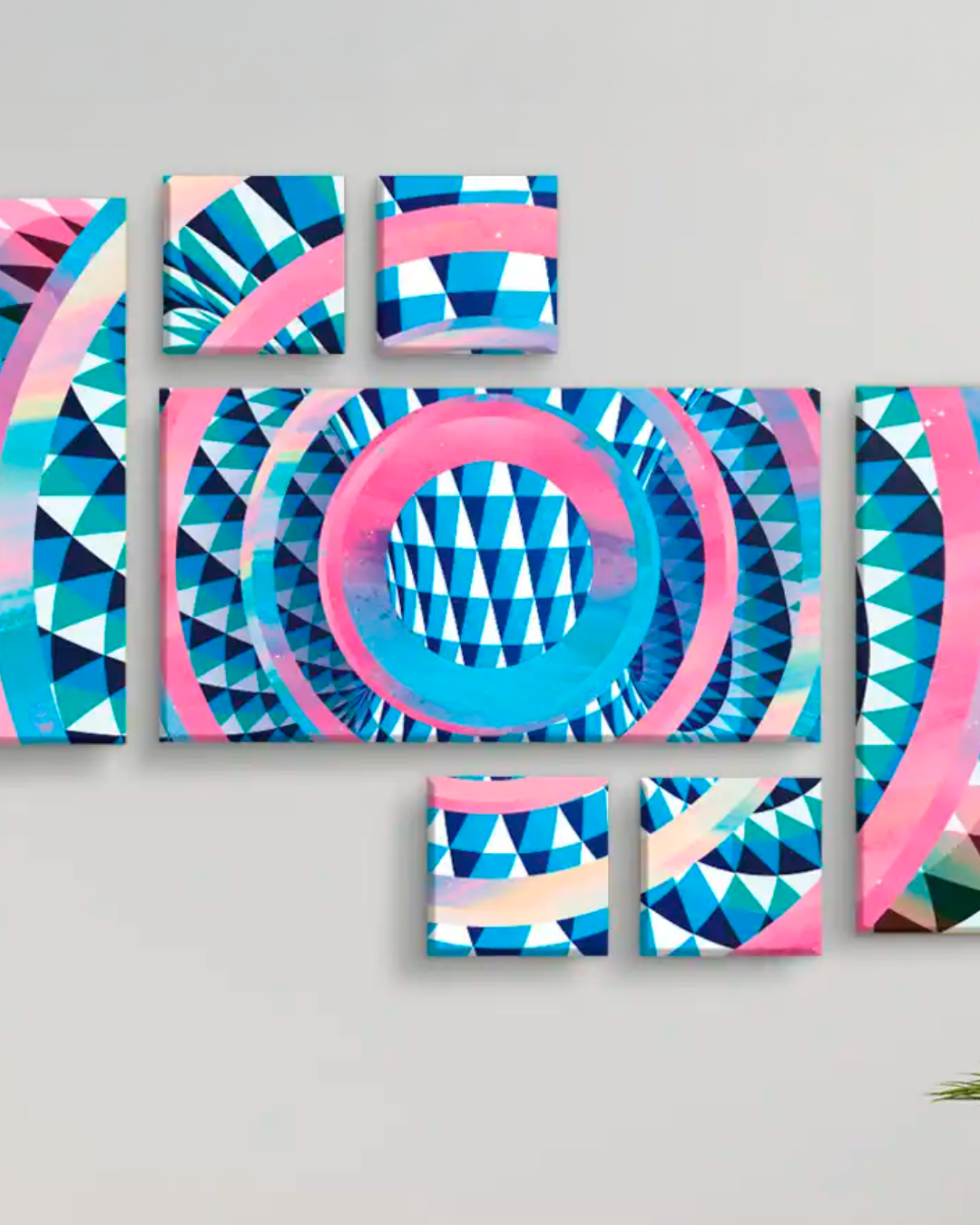 Set de 7 Cuadros con Arte Abstracto