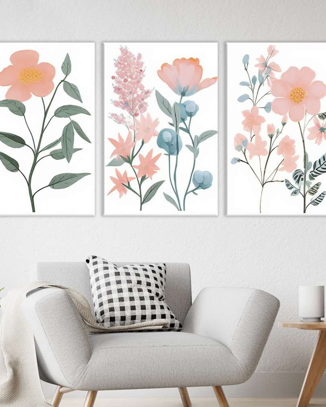 Trio Floral en Acuarela