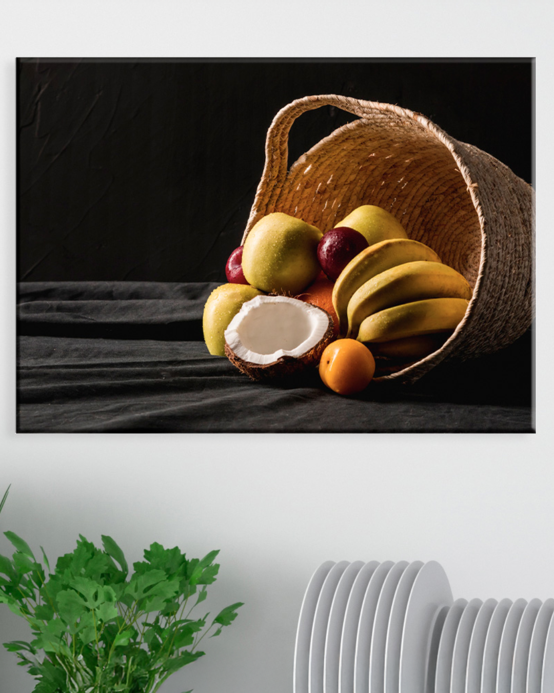 Cuadro decorativo de frutas tropicales