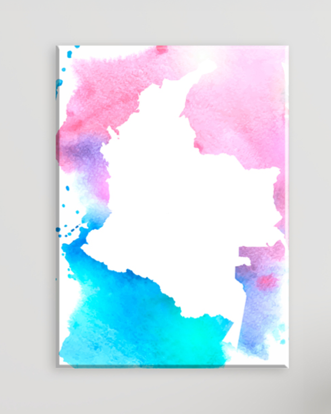 Cuadro Mapa de Colombia con diseño colorido