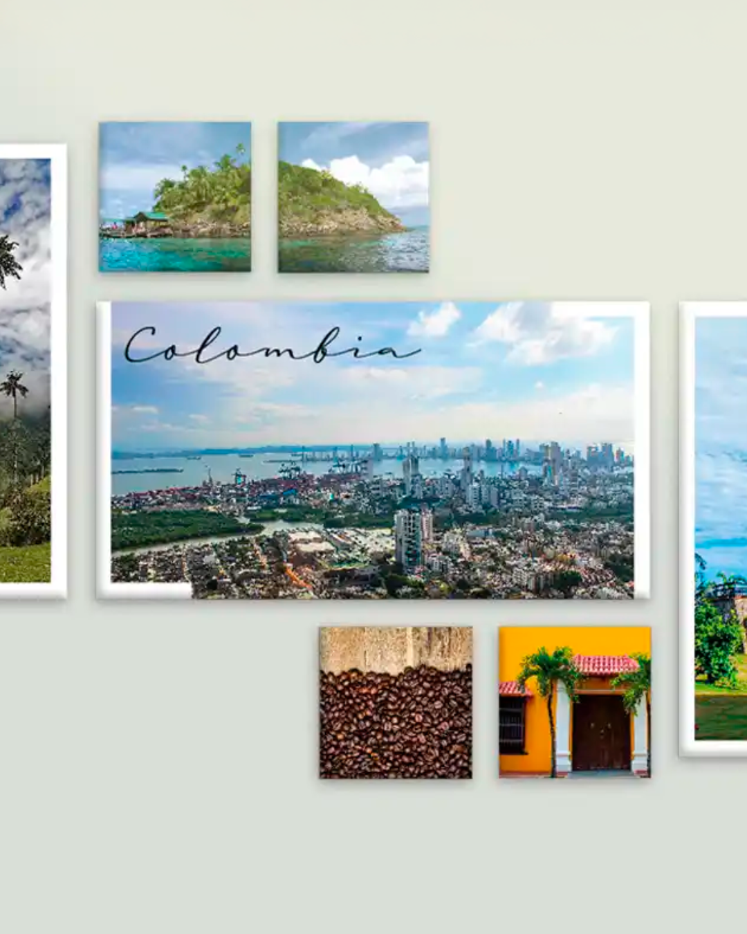 Set de 7 Cuadros Paisajes de Colombia