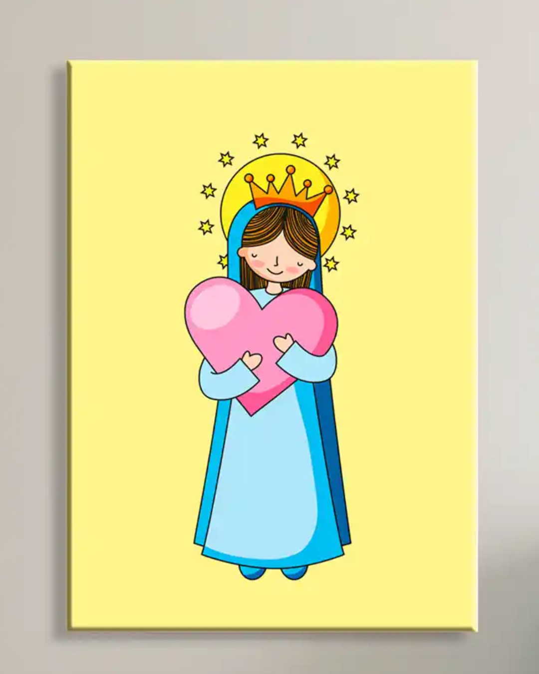 Cuadro Retrato Virgen María para Habitación Infantil