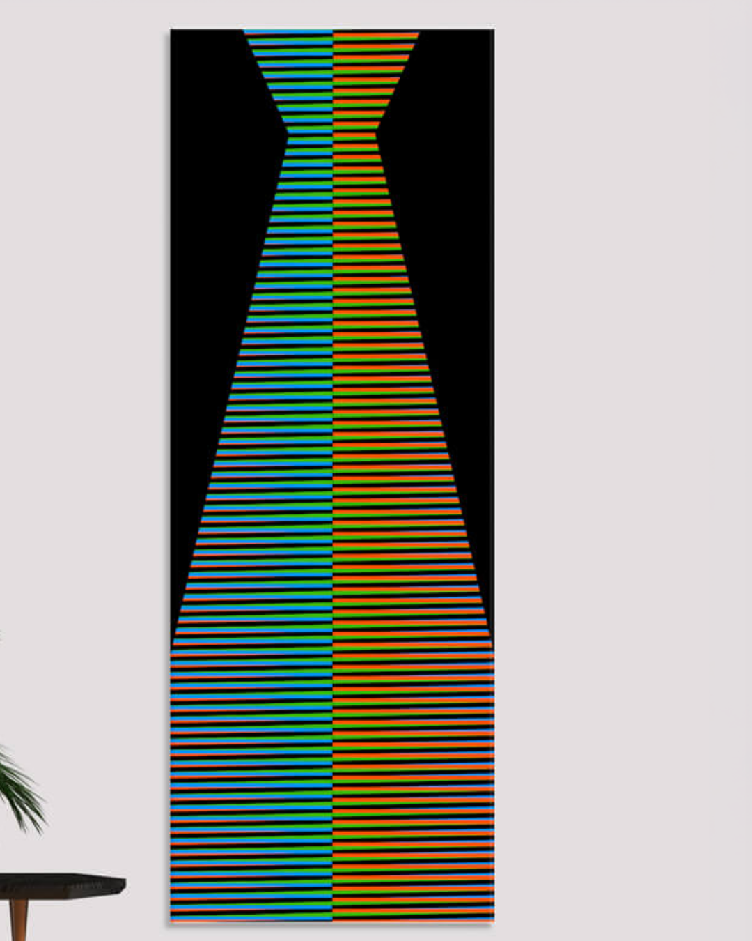 Cuadro con interpretación de arte de Carlos Cruz Diez
