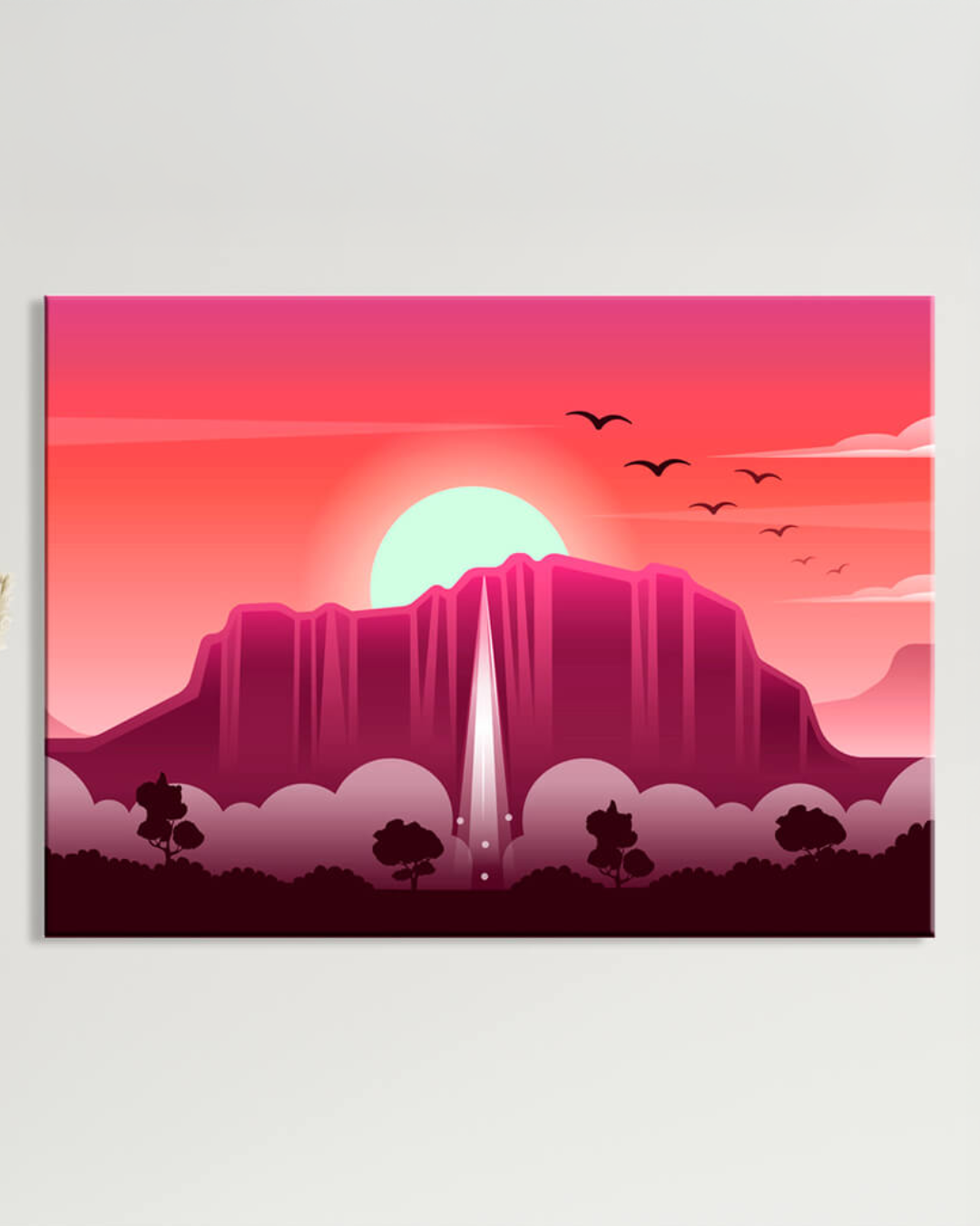 Cuadro del Salto Ángel de Venezuela ilustrado