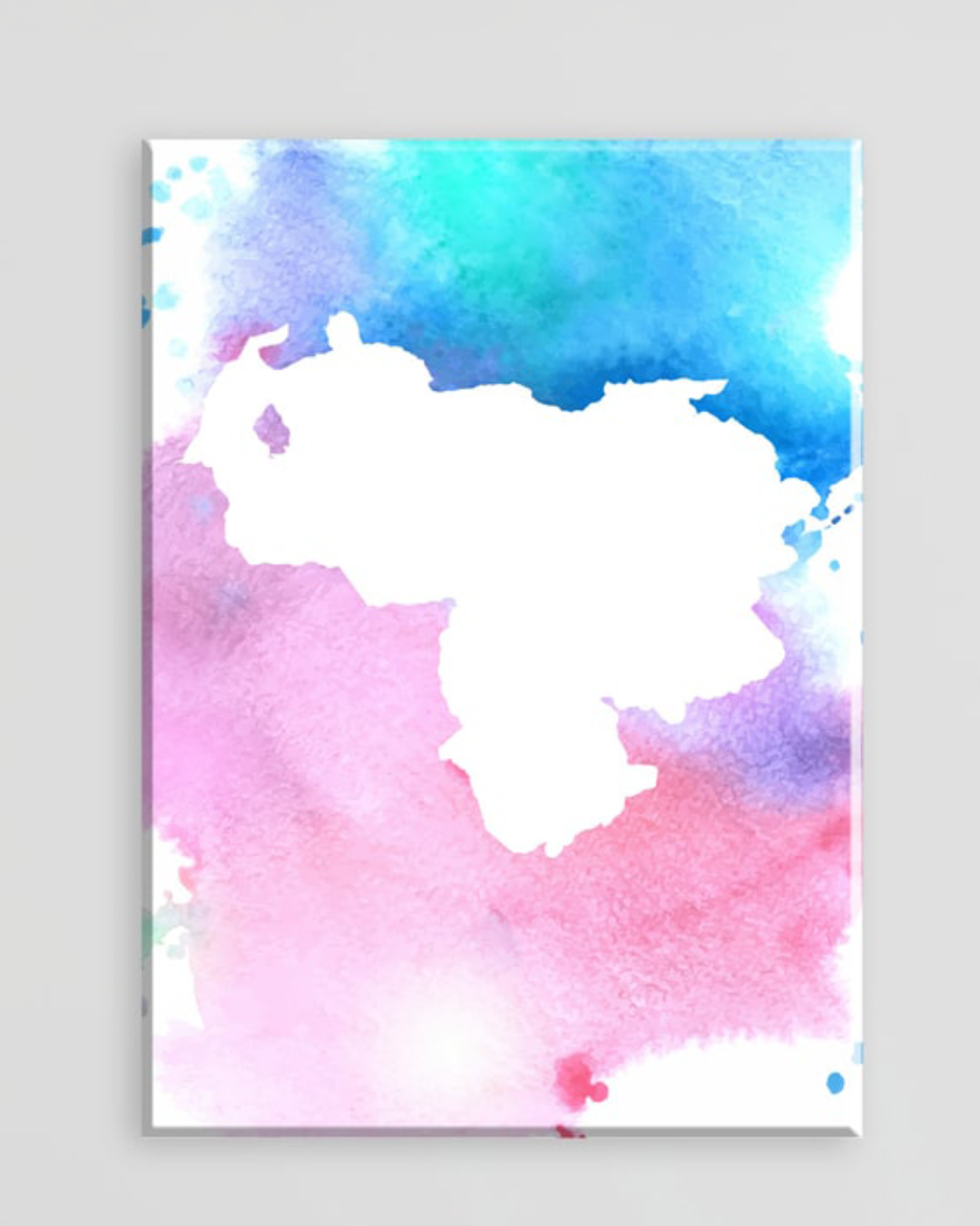 Cuadro Mapa de Venezuela con diseño colorido