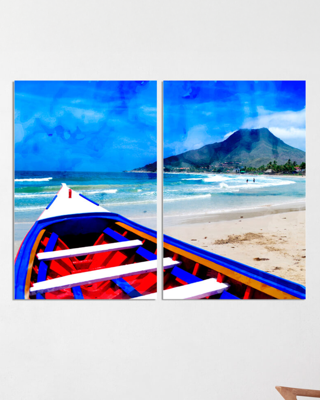 Cuadro Isla Margarita y una lancha