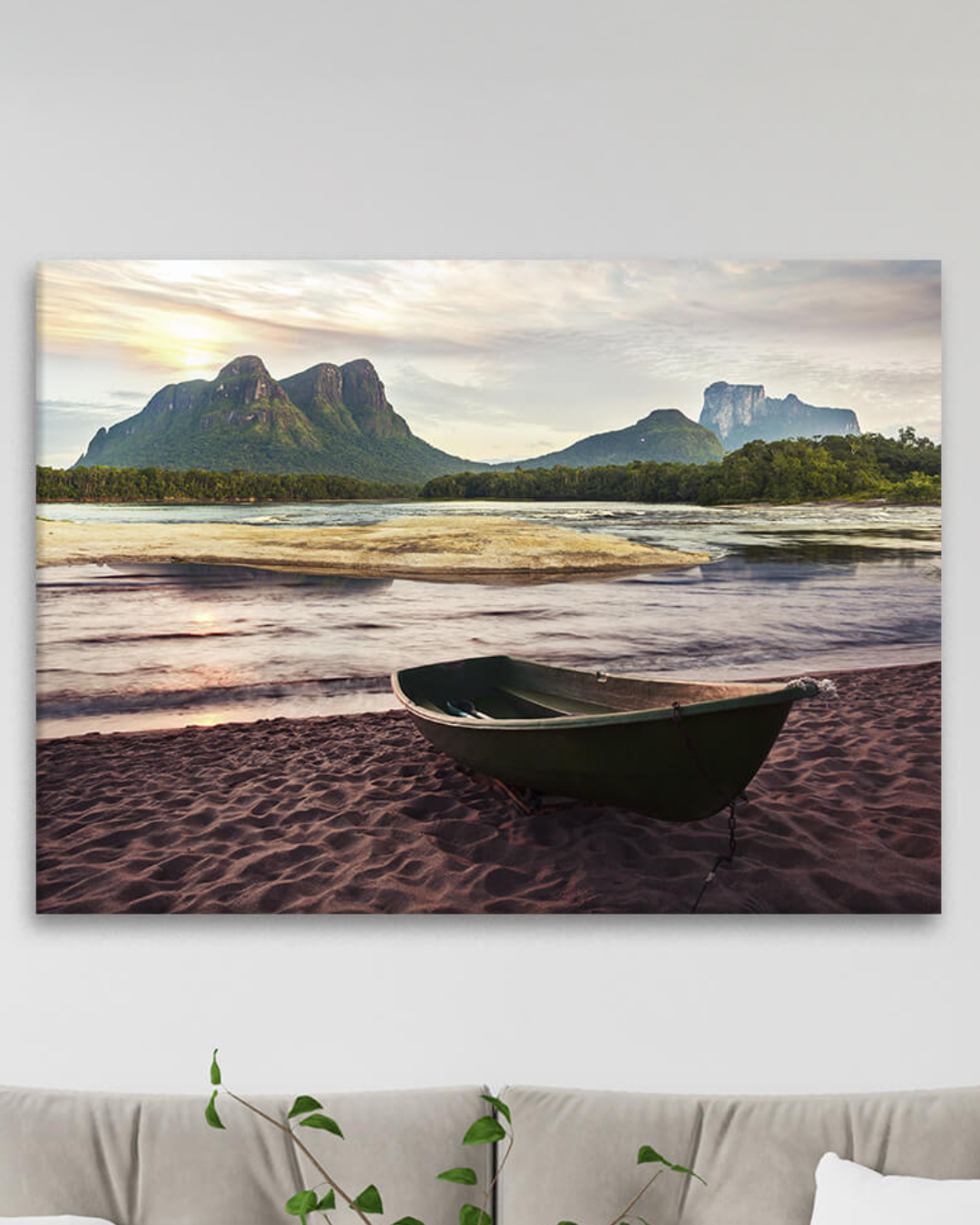 Cuadro fusión de la Playa de Margarita y Autana Gran Sabana
