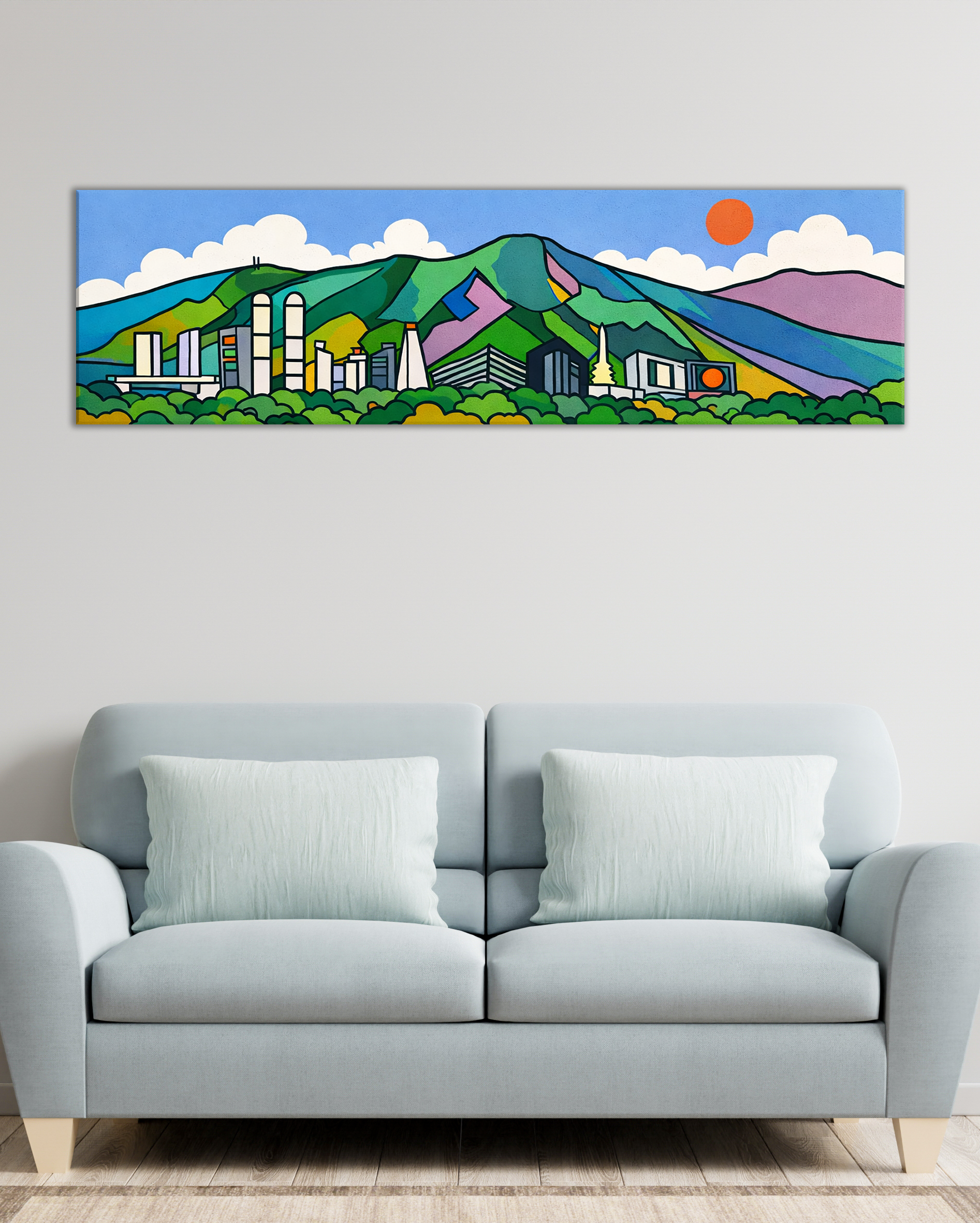 El Ávila Ilustrado – Cuadro Colorido Estilo Pop Art de Caracas