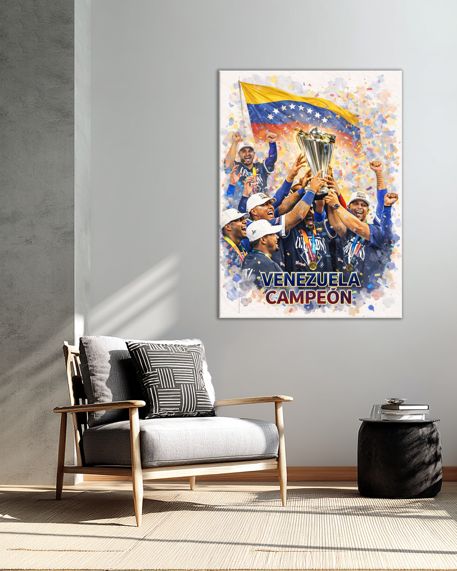 Cuadro Venezuela Campeón – Decoración deportiva