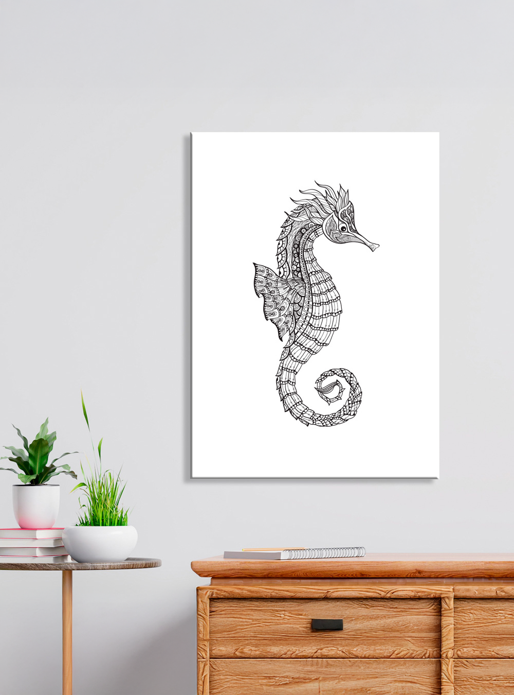 Cuadro retrato de un caballito de mar