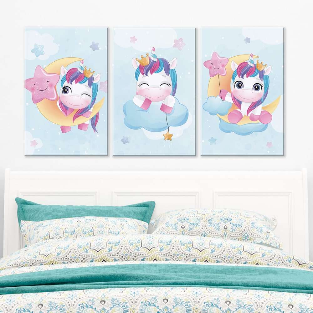 cuadro infantil unicornio