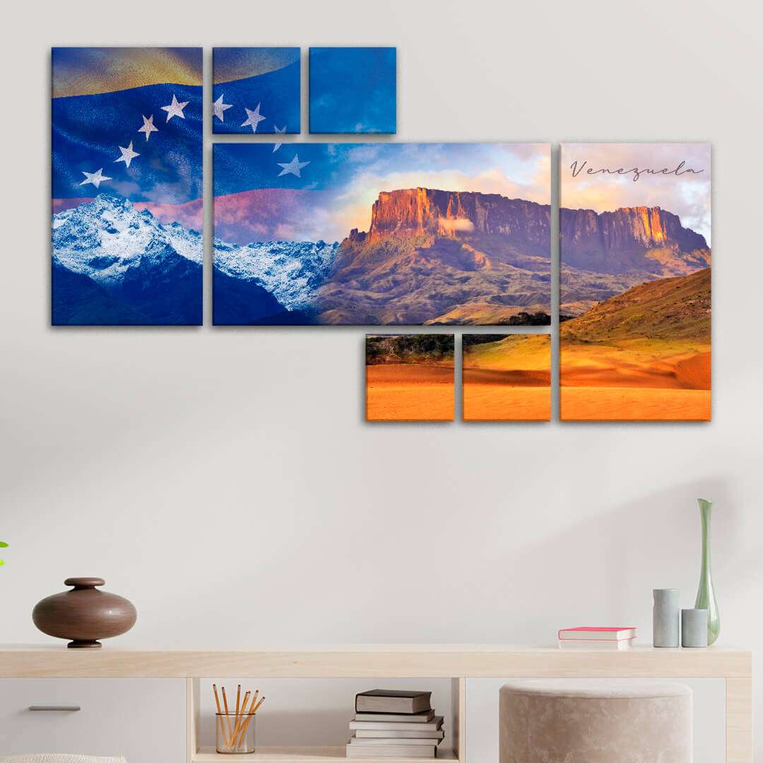 cuadro paisajes de venezuela set de 7