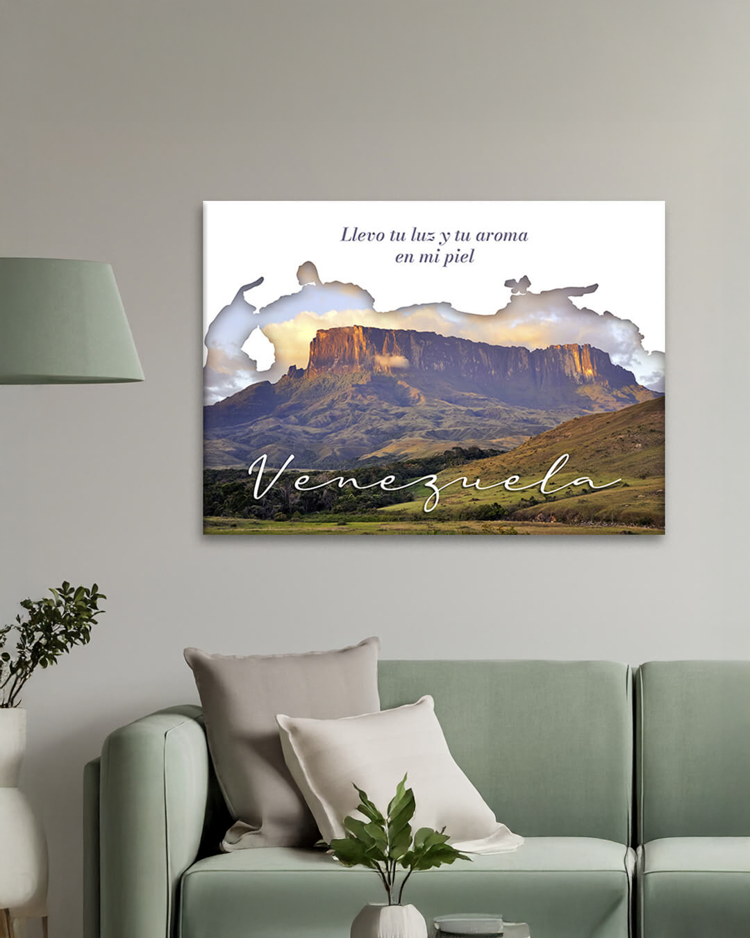 Cuadro del Tepuy y Mapa de Venezuela