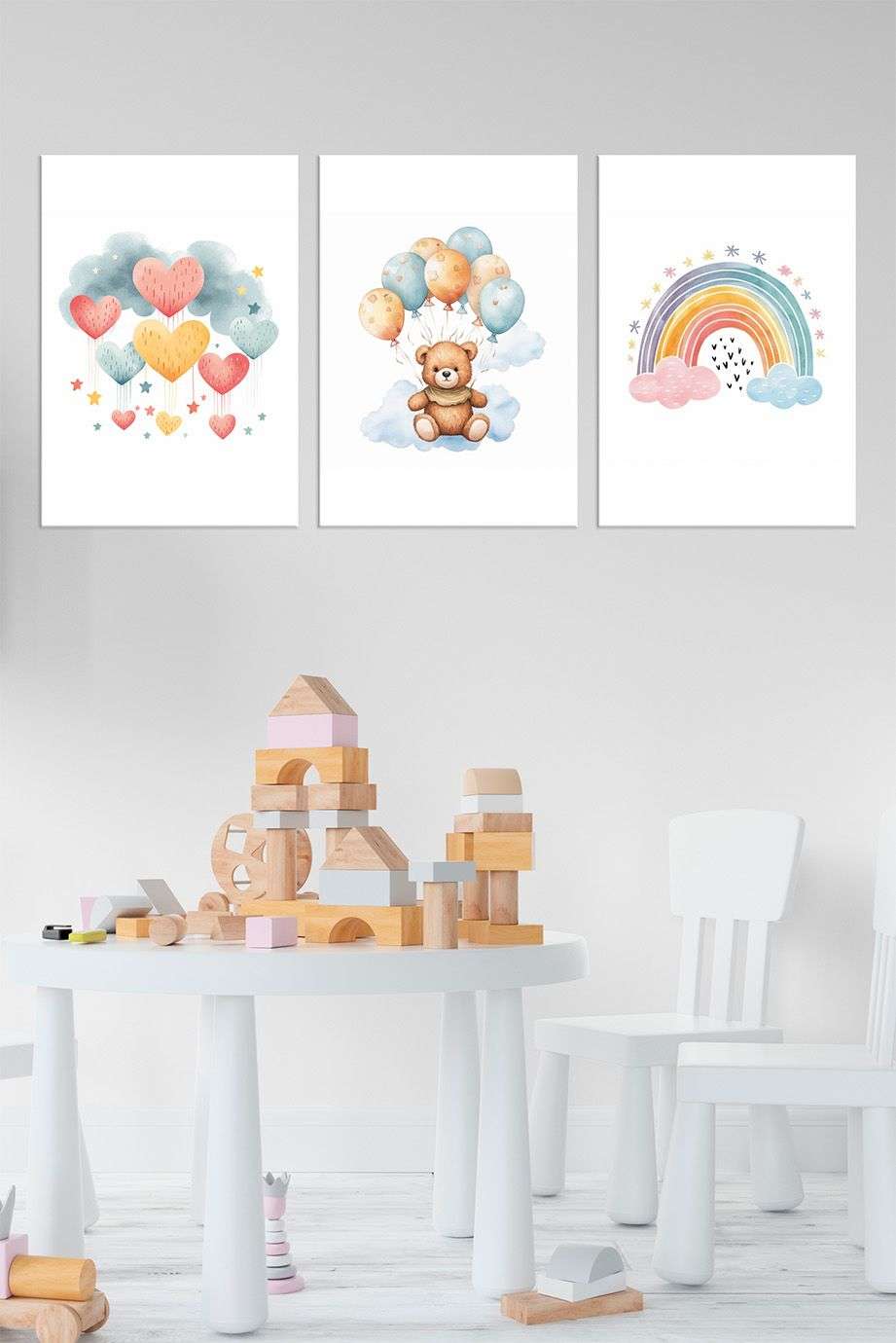 cuadros infantiles arcoiris